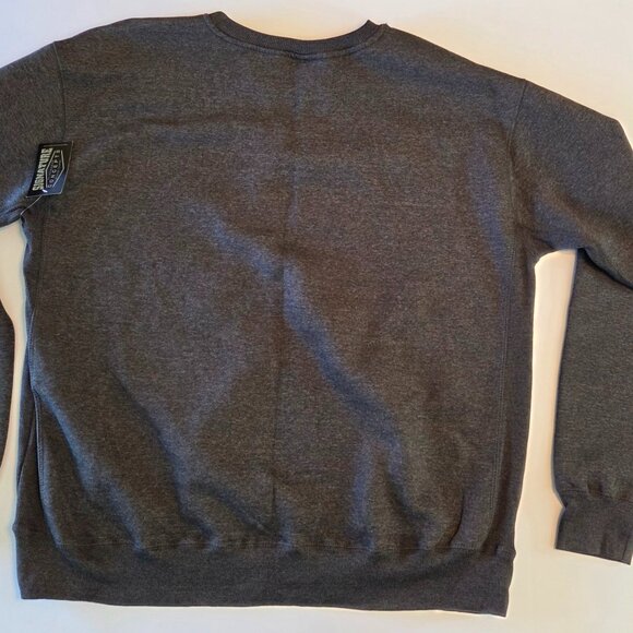 NWT - Signature Concepts Wisconsin Plaid Crew Sweatshirt, 2XL, Charcoal Gray - Picture 2 of 12